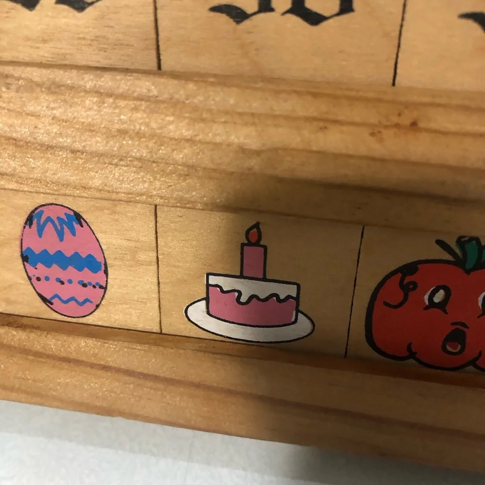 Vintage Wooden Perpetual Calendar Noah's Ark - Picture 14 of 16